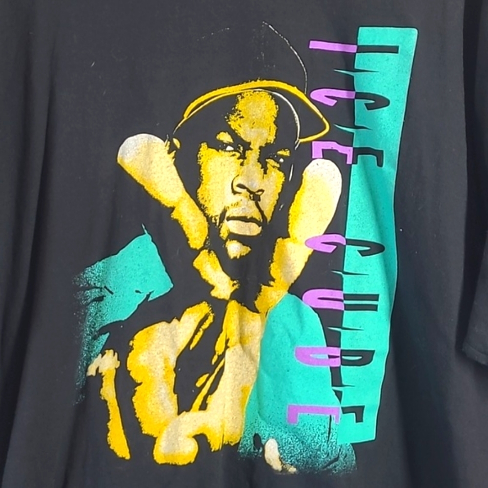 Ice Cube NWA Rap Classic 90s Black Graphic Print Tee Tshirt Mens Size 2XL - Picture 7 of 12